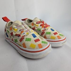 VANS baby Flat Shoes Size 8 Gummy Bear Pattern Colorful Unisex Elastic Laces